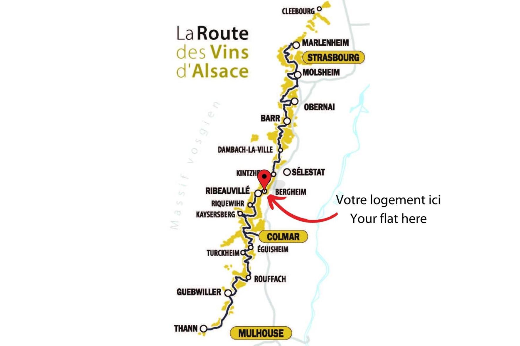 Appartements Duplex 3 Et 4 Personnes - Climatisation - Village Elu Parmi Les "Plus Beaux Villages De France" - Route Des Vins - Centre Alsace Bergheim Kültér fotó