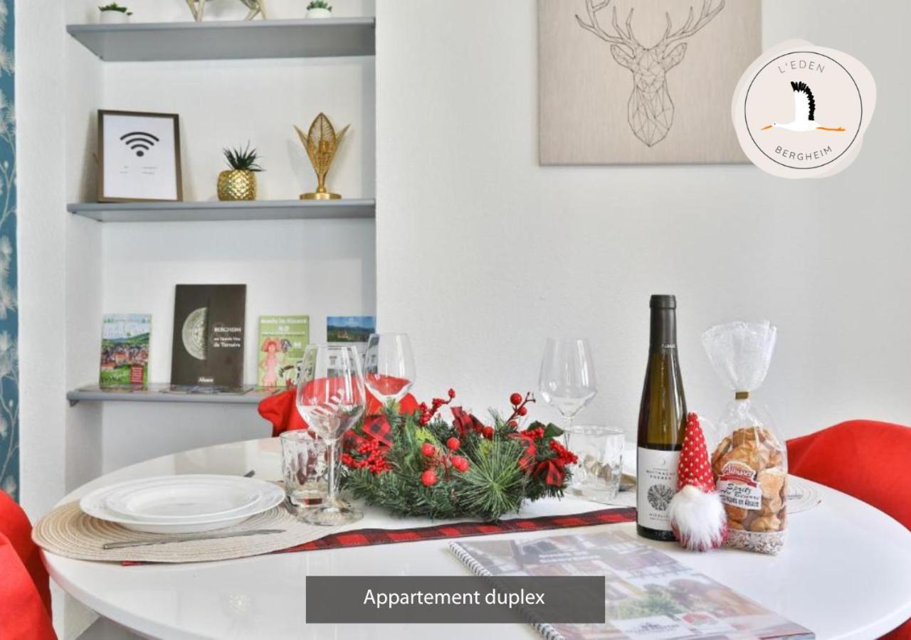 Appartements Duplex 3 Et 4 Personnes - Climatisation - Village Elu Parmi Les "Plus Beaux Villages De France" - Route Des Vins - Centre Alsace Bergheim Kültér fotó
