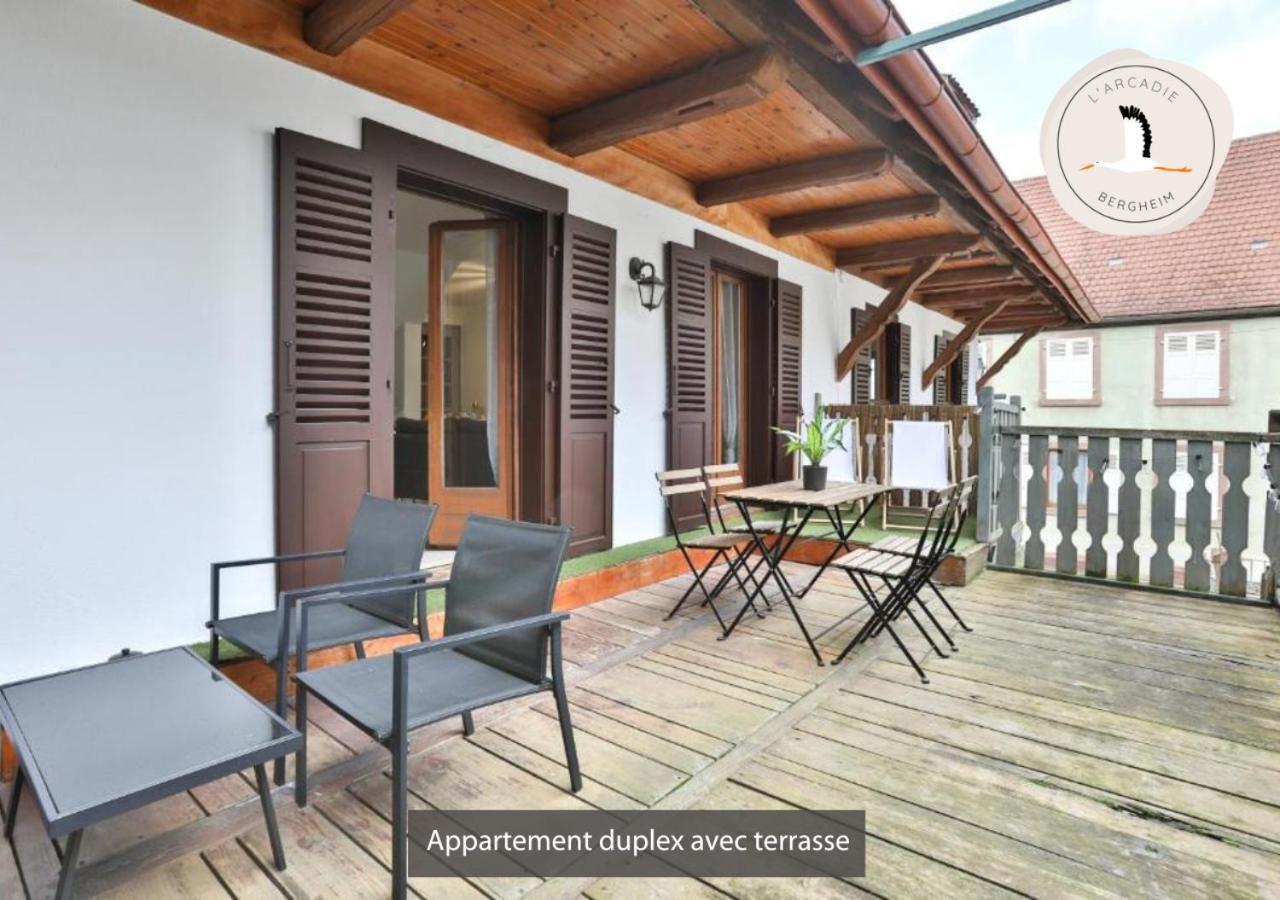 Appartements Duplex 3 Et 4 Personnes - Climatisation - Village Elu Parmi Les "Plus Beaux Villages De France" - Route Des Vins - Centre Alsace Bergheim Kültér fotó