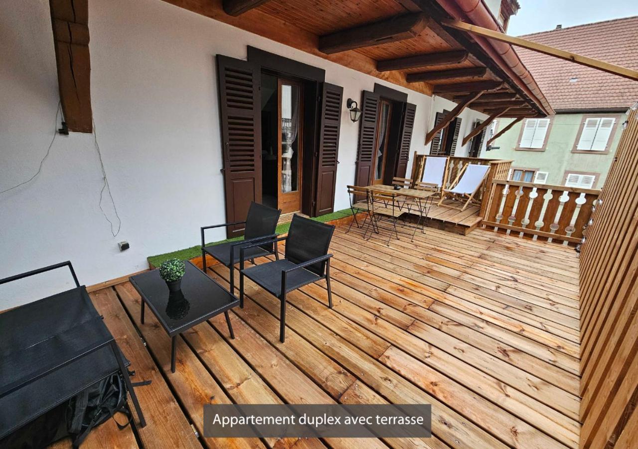 Appartements Duplex 3 Et 4 Personnes - Climatisation - Village Elu Parmi Les "Plus Beaux Villages De France" - Route Des Vins - Centre Alsace Bergheim Kültér fotó